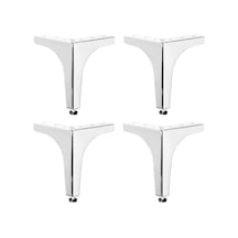 4 Adet Klas Ayak Metal 17 Cm Krom Mobilya Koltuk Ayağı