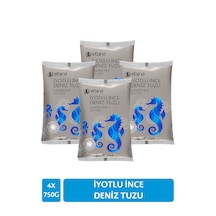 Efsina İyotlu İnce Deniz Tuzu 750 g x 4 Adet Toplam 3 kg Tuz
