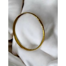 316 L Çelik Gold Kalın Ajda Bilezik 65mm