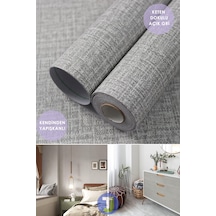 Technojet Kendinden Yapışkanlı Keten Görünümlü Mutfak Banyo Tezgah Duvar Dolap Masa Kaplama 60x500cm 001