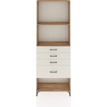 Arges Dolap 2 Raflı 4 Çekmeceli 88x30x243 Çam-aytaşı Çam