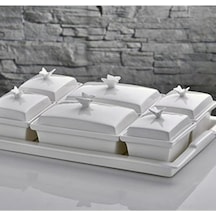 Porselen Kahvaltılık Kelebek Tutacaklı 3280 Beyaz