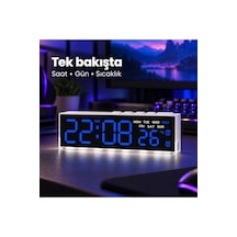Akıllı Led Dijital Masa Saati Lacivert Renk