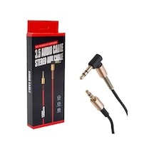 Sh Powermaster Pm-15124 1 Metre 3.5mm Erkek-erkek 1. Kalite Kutulu L Uçlu Stereo Aux Kablo Najmaddin