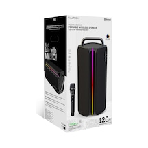 Fulltech Fxs2 Taşınabilir Kablosuz Bluetooth Hoparlör Siyah 120w Güç, Rgb Işık, Ipx4 Su Geçirmez,