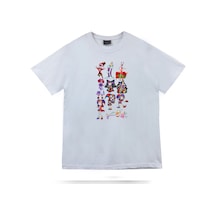 Stoned&Fame The Amazing Digital Circus Baskılı %100 Pamuk Unisex Beyaz T-shirt Beyaz
