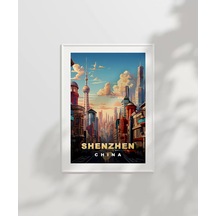 Çerçevesiz Poster Çin'in Teknoloji Başkenti Shenzhen