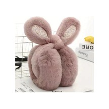 Elmpaly Tooth Pink 1 Adet Peluş Tavşan Kulaklık Yumuşak Esnek Parıltılı Kışlık Hafif