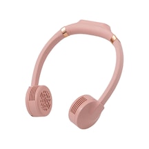 Pembe Taşınabilir Ve Şarjlı Boyun Fanı- Built-in 2000mah Neck Fan Pink