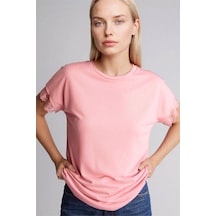 Defacto Bisiklet Yaka Kısa Kollu Tişört H0576ax26sppn111 Pembe-pn111