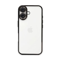 Apple İphone 16 Kılıf Razer Lensli Silikon - Siyah Çok Renkli