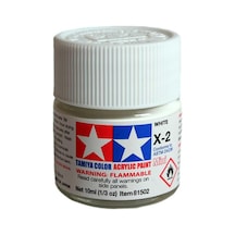 X-2 White Parlak Akrilik Boya 10 Ml Tek Renk