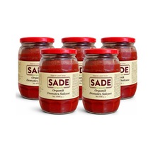 Sade Organik Domates Salçası 650 Gr 5 Li Paket