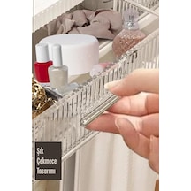 Premium Yapışkanlı Duvar Rafı Organizer, Banyo Mutfak Rafı, 70x40x10 Cm, Çekmeceli, Kancalı, Suya Dayanıklı, Delme Gerektirmez 50 x 22