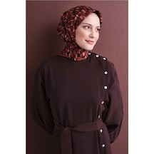 Armine Saf İpek Twill Eşarp 9623d 81 Bronz Hardal