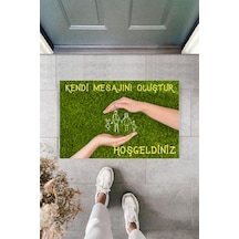 Dijital Baskı Kişiye Özel İç Kapı Dekorasyon Paspas Ps11306