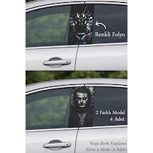 Güçlü Görünüm Kapı Direk Folyo Sticker Etiket