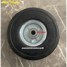 Drn Ağır Yük Taşıma Tekeri Geniş Taban Dublex Dolgu Teker El Arabası Tekeri 250 70mm