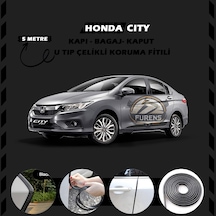 Honda City Oto Araç Kapı Koruma Fitili 5 Metre Parlak Siyah Renk