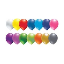 Metalik Karışık Renk Balon 90 Adet 12 İnc Lateks Balon