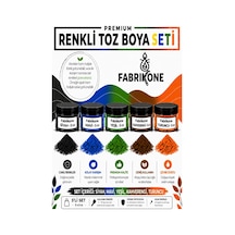 5'li Set Premium Parafin Soya Wax Toz Mum Boyası Hobi Seti - 5 Cc Siyah, Mavi, Yeşil, Kahverengi, Turuncu Bkfab5smykht5g Çok Renkli