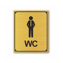 Wc Bay Tuvalet Kapı Duvar Uyarı - Yönlendirme Levhası Altın (537904295)
