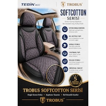 Suzuki Swift 2005 Ve Sonrası Araca Uyumlu Koton Kumaş Kapitone Bel Destekli Koltuk Kılıfı Softcotton Serisi Siyah Füme Mürdüm Dokulu