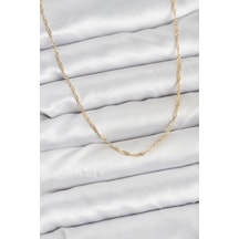 Cm 14k Gold Renk Pirinç Ezme Burgu Model Kadın Kolye Karışık Renk