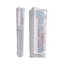 Çok Amaçlı Pencereli Halı Hurcu Organizer Gri Çizgili 1 Adet 6 Metrekare 250 X 120 Tekstil Beyaz Tr Diğer