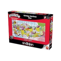 Anatolian 110 Parçalık Eğitici Puzzle - Türkiye Haritası İller 7401