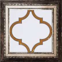 Armada Çini 20X20 Cm Sp 103 Arabesk Sarı Beyaz Desenli Kütahya