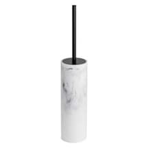 Tuvalet Fırçası Mermer Desenli/siyah Renk 420x80x80 Mm Açık Ahşap
