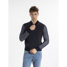 Zegna Erkek Mont Zg96N048 Lacivert-Gri Lacivert - Gri