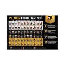 Cantex Tech Futbolcu Oyun Karti 75 Adet 25 Gold- 25 Sılver- 25 Black Series Pocket Esnek Kırılmaz Parlak Kart + Albüm