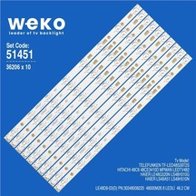 Wkset-6451 36206x10 Le48d8-03 D Pn:30348008220 48000m26 10 Adet Led Bar Tvnizin İçindeki Led Barla Aynısı Olduğunu Görmeden Almayınız. Led Bar Ürünlerinde Paket Açıldığında İade Kabul Edilmemektedir.