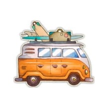 Bay Etiket Wwv1 Vintage Minibus Sticker