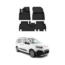 Fiat Doblo 3 2022-2026 Uyumlu 4d Havuzlu Paspas Kauçuk Siyah 3 Parça