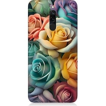 Xiaomi Redmi 8 Uyumlu Pastel Soft Güller Desenli Silikon Kılıf