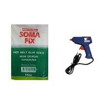1 KG Somafix İnce Şeffaf Mum Silikon 7.4x300 MM + 20 W Tabanca