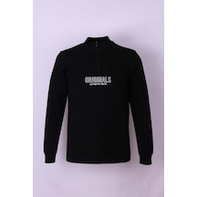 Trender Siyah Erkek Sweatshirt Siyah