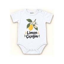 Babylimon Limon Çiçeğim Beyaz Kısa Kollu Çıtçıtlı Bebek Zıbını Beyaz - Limon Çiçeğim - 928161967 Beyaz - Limon Çiçeğim