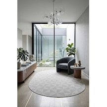 Kaymaz Yıkanabilir Doğal Dokulu Krem Dekoratif Sisal Oval Halı Siesta 1509