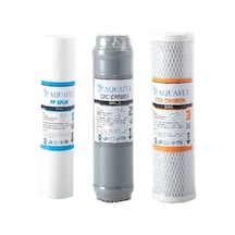 AQUA FLY Su Arıtma Cihazı Filtresi Çift Karbonlu 3lü Set Arıtıcı Filtresi AÇIK KASA CİHAZ UYUMLU