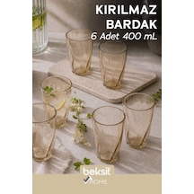 Home Glassy Kırılmaz Polikarbon 6'lı Bardak Sarı 400 Ml Sarı Sarı