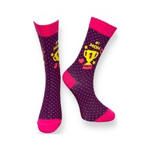 Me-vo Tekli Pembe Renkli Erkek - Kadın Unisex Esnek Nem Alabilen Pamuklu Kupa Desenli Soket Çorap Pembe