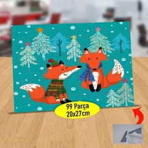Ormanda Oturan Tilkiler 99 Parça Puzzle Yapboz Tablo-2147528430