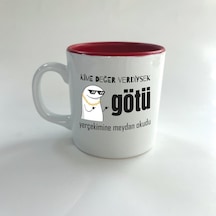 Kime Değer Verdiysek Götü Yerçekimine Meydan Okudu Baskılı Kırmızı Multi Kupa