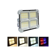 Seyyar Solar Led Projektör Gri Renk Cata 200w Güneş Enerjili Portatif Led Işık Taşınabilir Sokak Aydınlatması Ip66 Çok Renkli