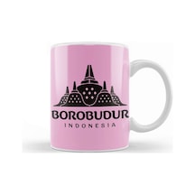 Borobudur Mahayana Buddhist Temple Java Kupa Bardak Porselen Karışık