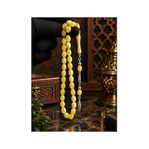 Erkek Hediyelik Beyrut Toz Kehribar Tesbih Beyzi Model Ahşap Kutulu Şık Özel Tasarım Sarı - 921480170 Sarı - 921480170 Sarı